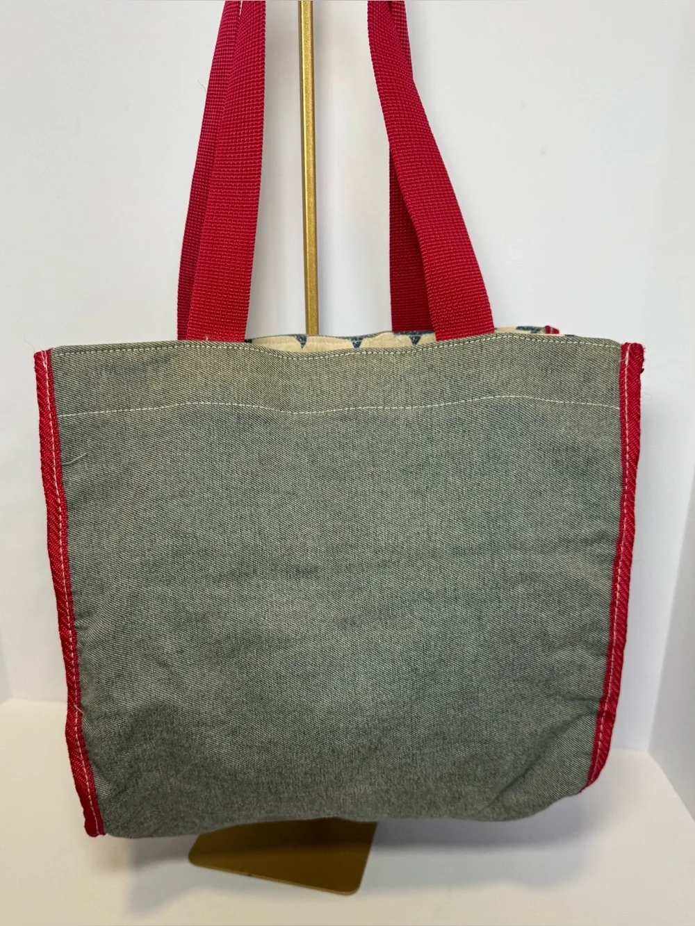 Disney Store Tinker Bell Stars and Stripes denim tote bag